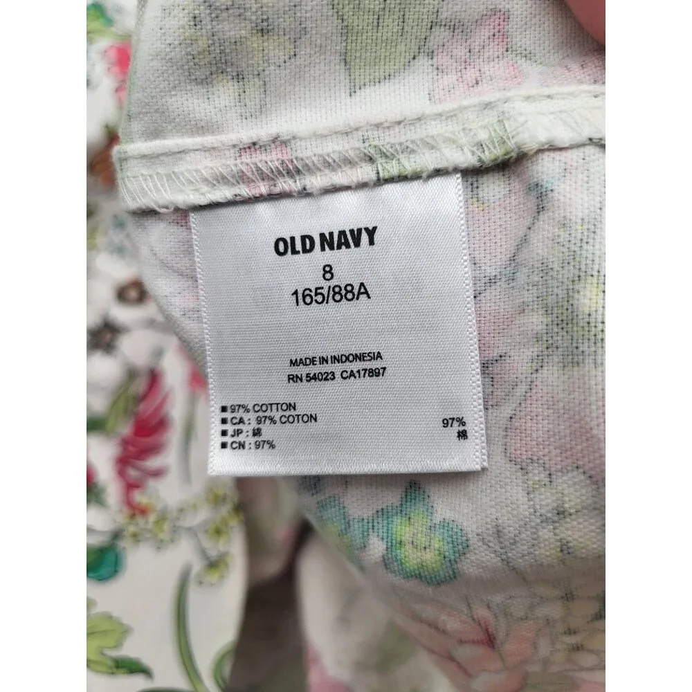 Old Navy Women's Sz 8 Strapless Floral A-Line Dress Garden Feminine Spring - Picture 9 of 11